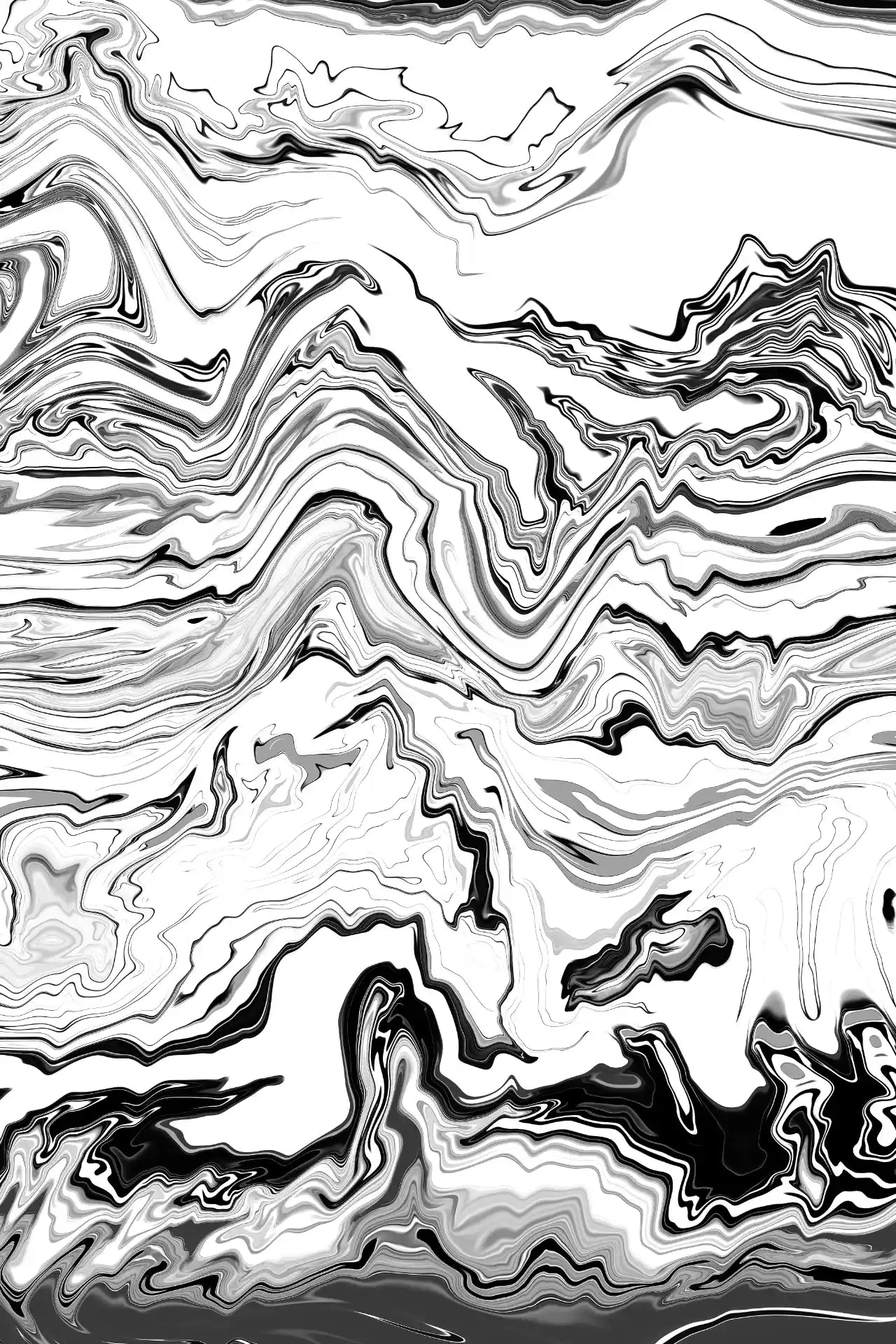 Black and white abstract wavy pattern
