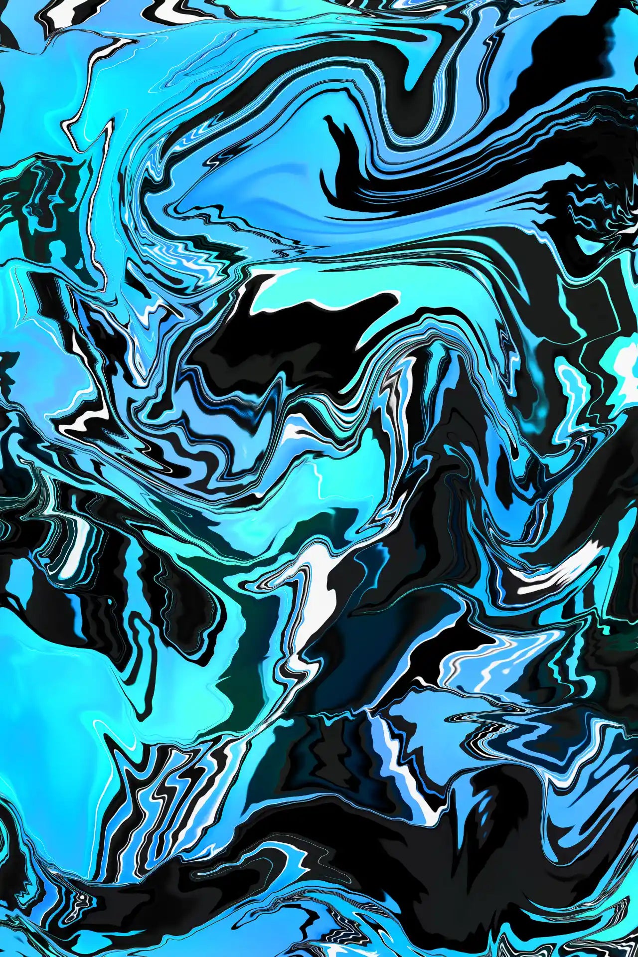 Abstract blue and black swirl pattern