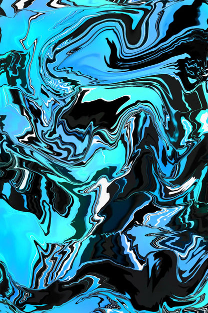 Abstract blue and black swirl pattern