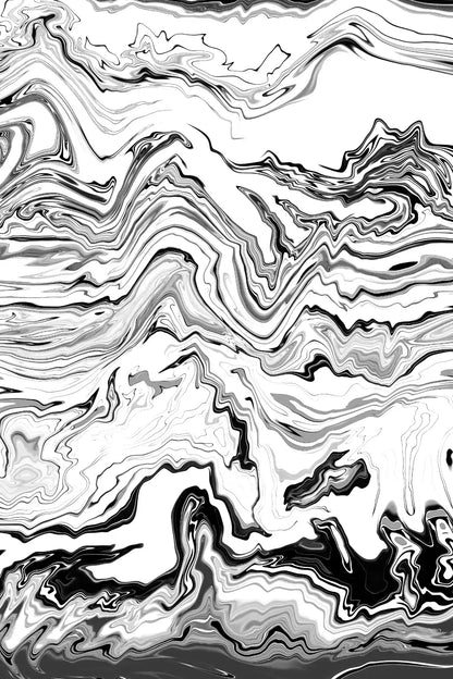 Black and white abstract wavy pattern