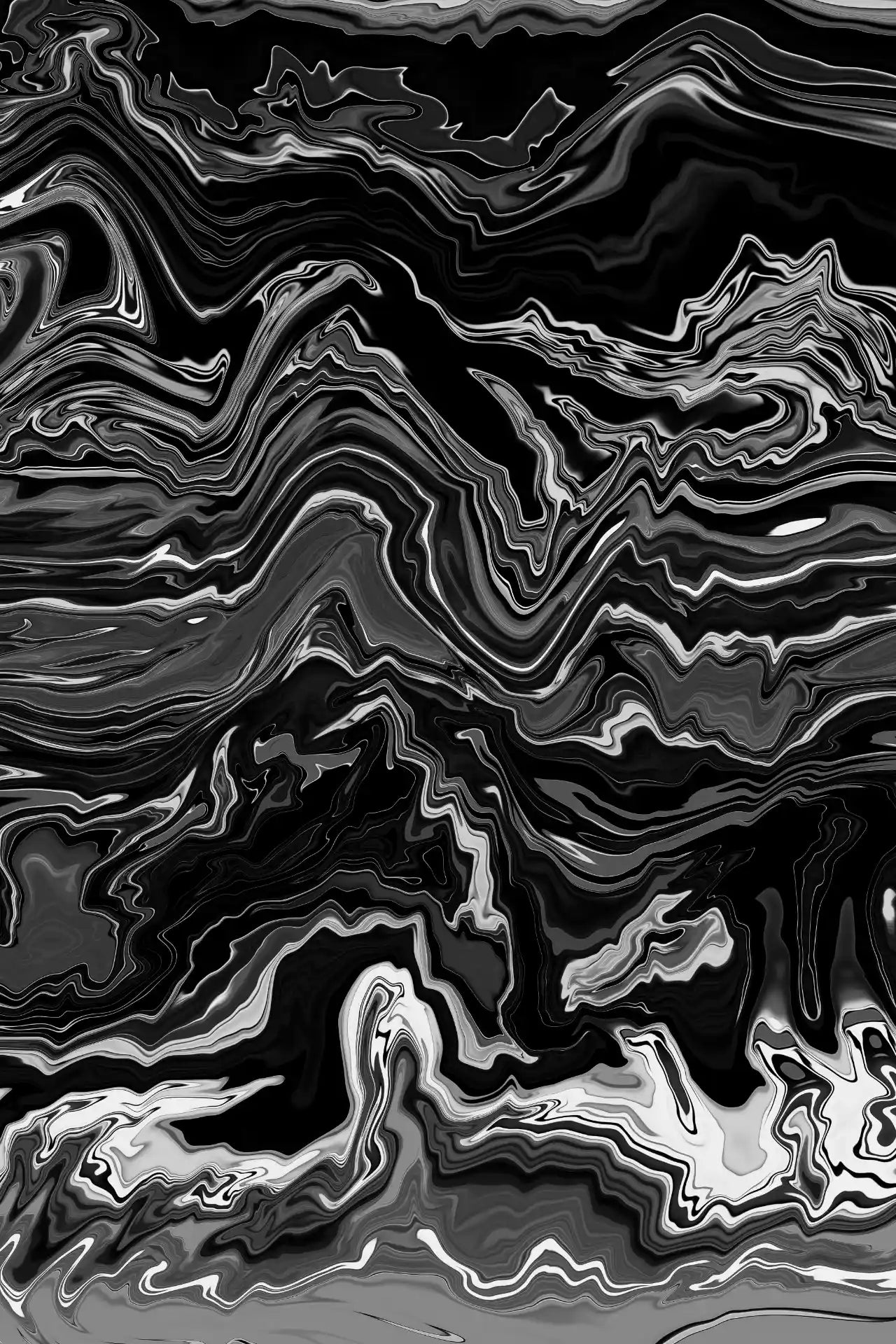 Black and white abstract wavy pattern