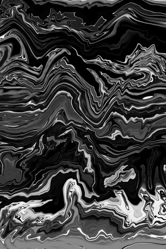 Black and white abstract wavy pattern