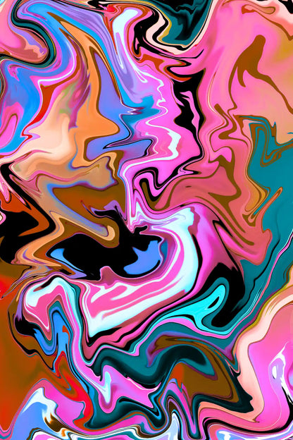 Abstract multicolored swirl pattern