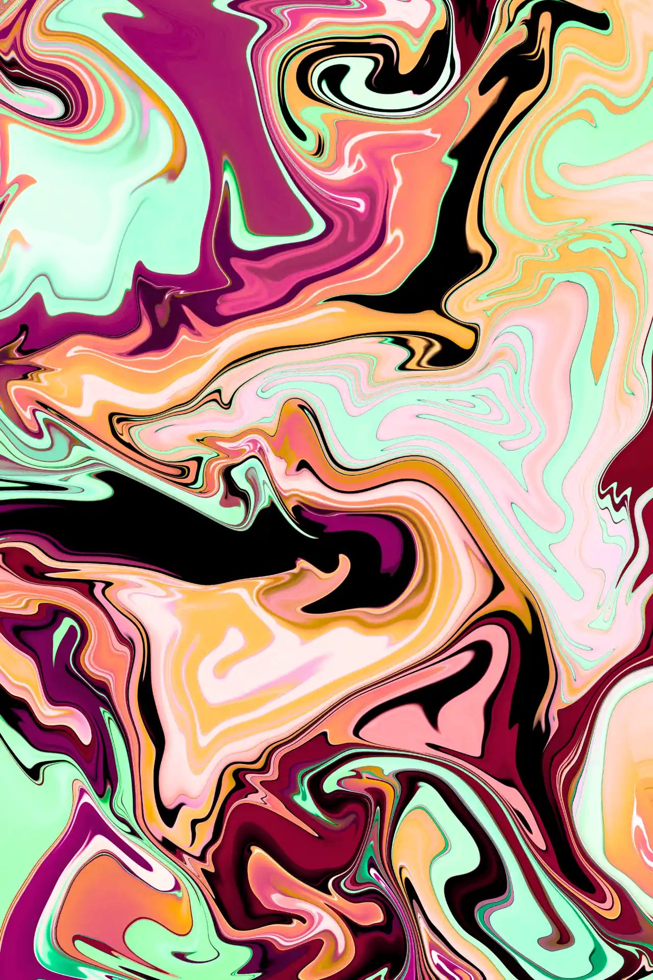 Abstract multicolored swirl pattern