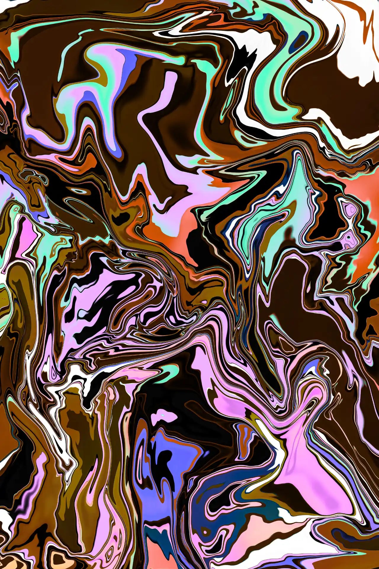 Abstract multicolored swirl pattern