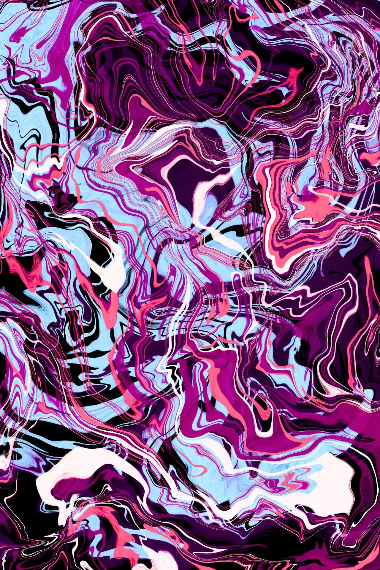 Abstract colorful pattern with swirling colors on a dark background