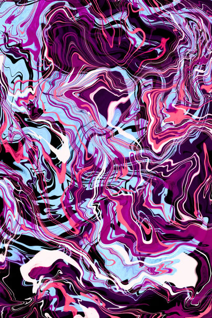 Abstract colorful pattern with swirling colors on a dark background