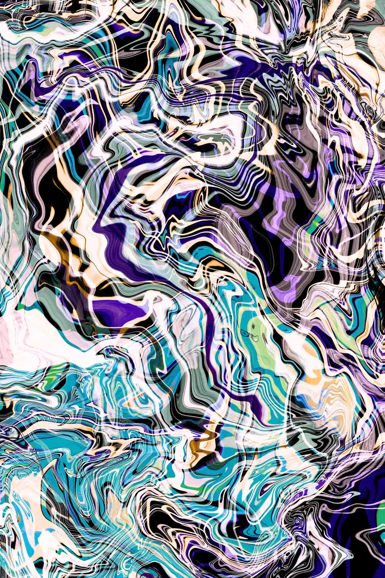 Abstract art with swirling colors on a textured background