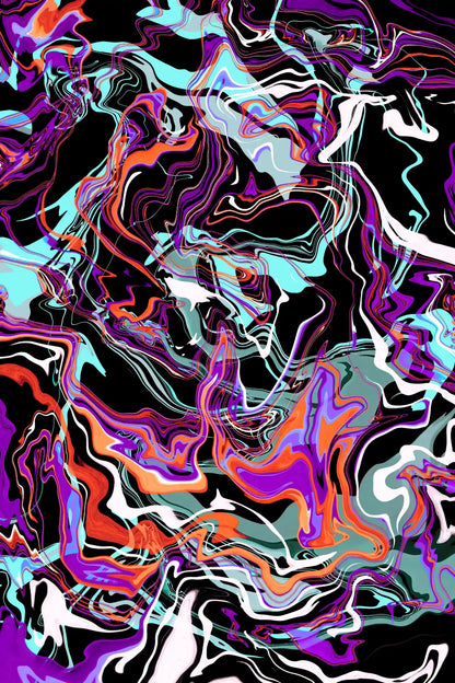 Abstract multicolored pattern on a black background