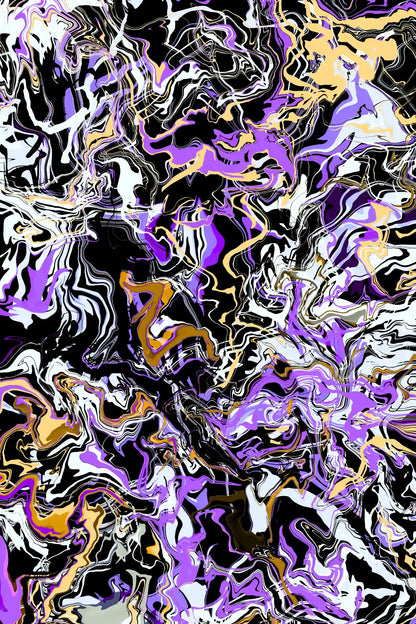 Digital acrylic pour artwork with fluid abstract patterns, smooth paint textures, and dynamic flowing movement.