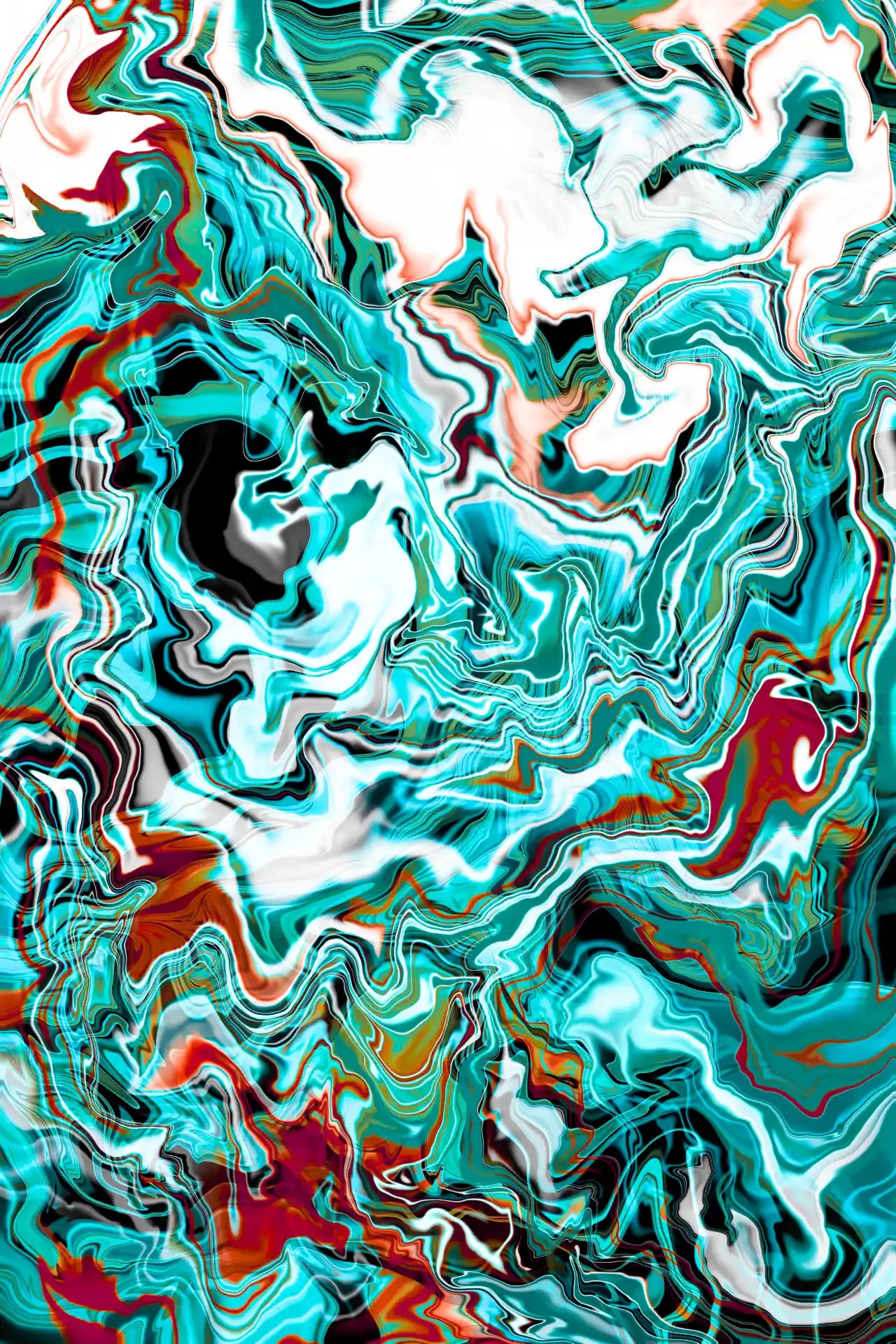 Abstract artwork with swirling colors on a textured background