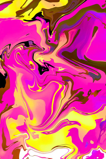 Abstract colorful pattern with pink, yellow, and brown hues.