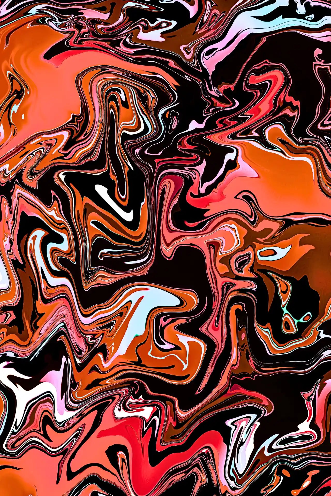 Abstract multicolored pattern on a black background