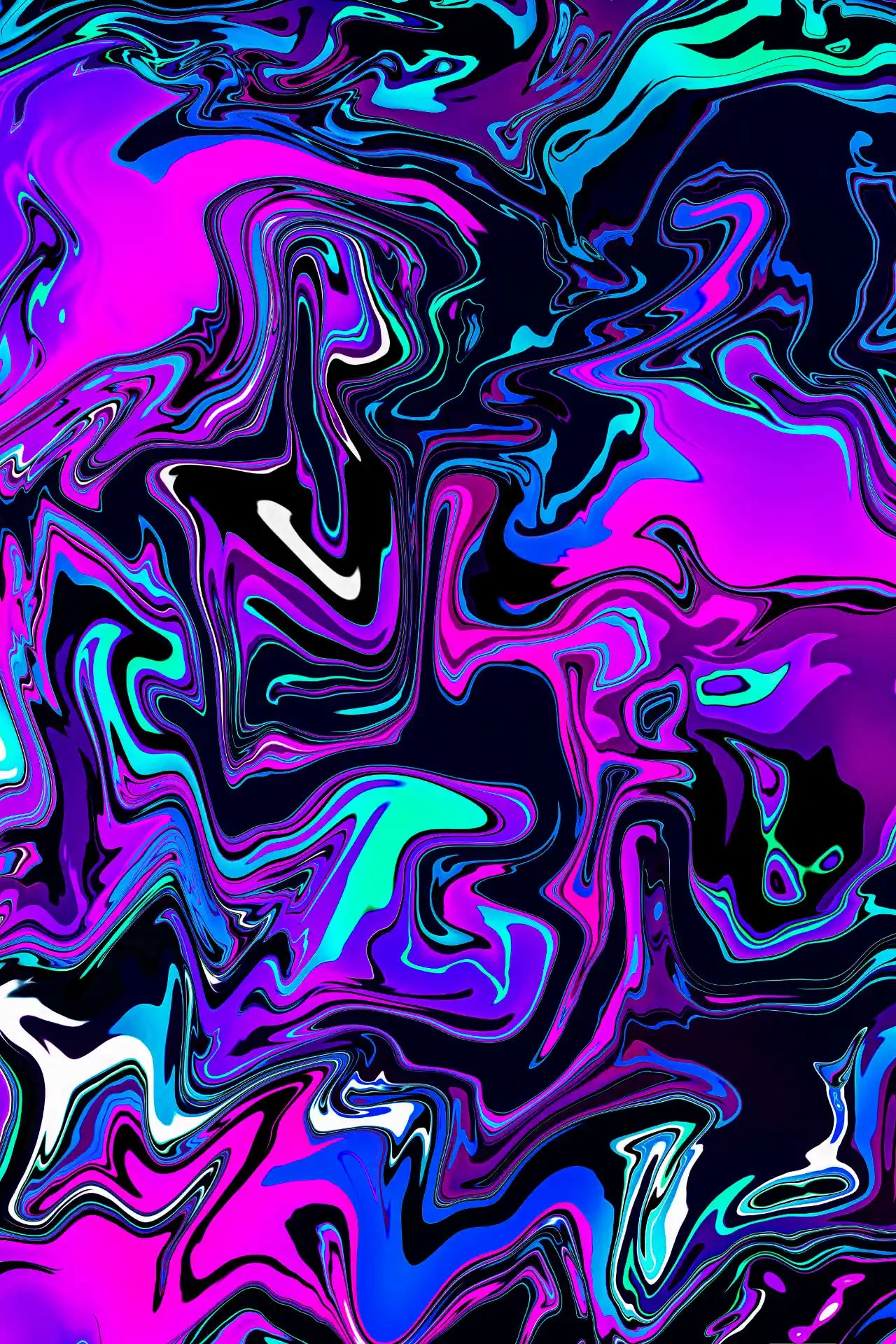 Abstract colorful pattern with swirling colors on a dark background
