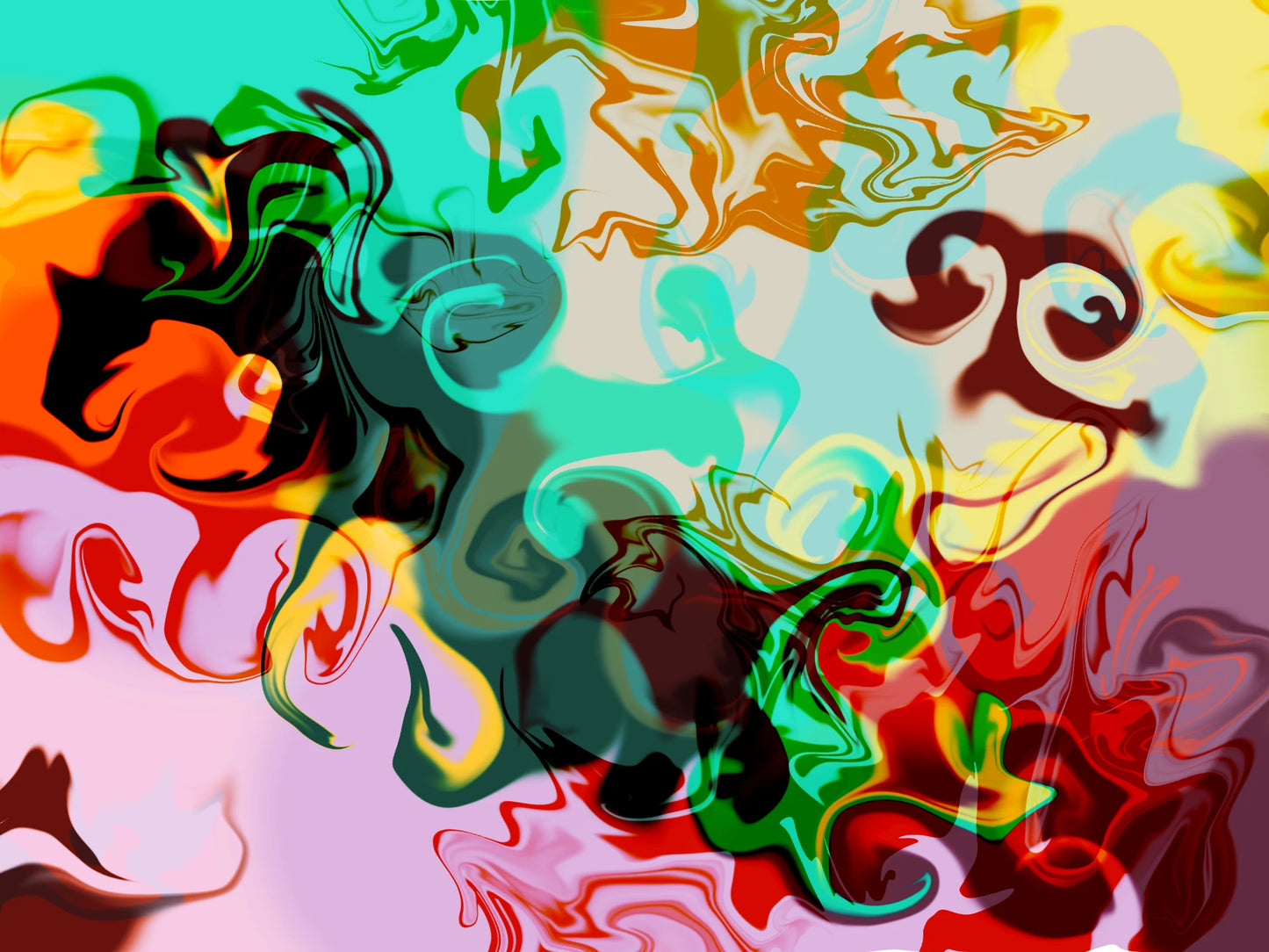 Abstract multicolored swirl pattern