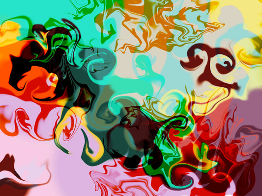 Abstract multicolored swirl pattern