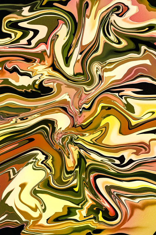 Abstract swirling pattern with multicolors on a textured background