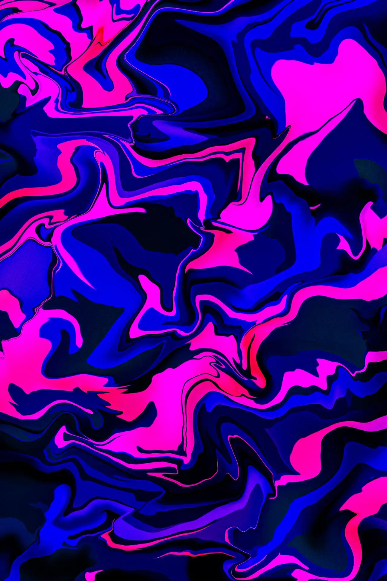 Abstract pattern of pink and blue colors on a dark background