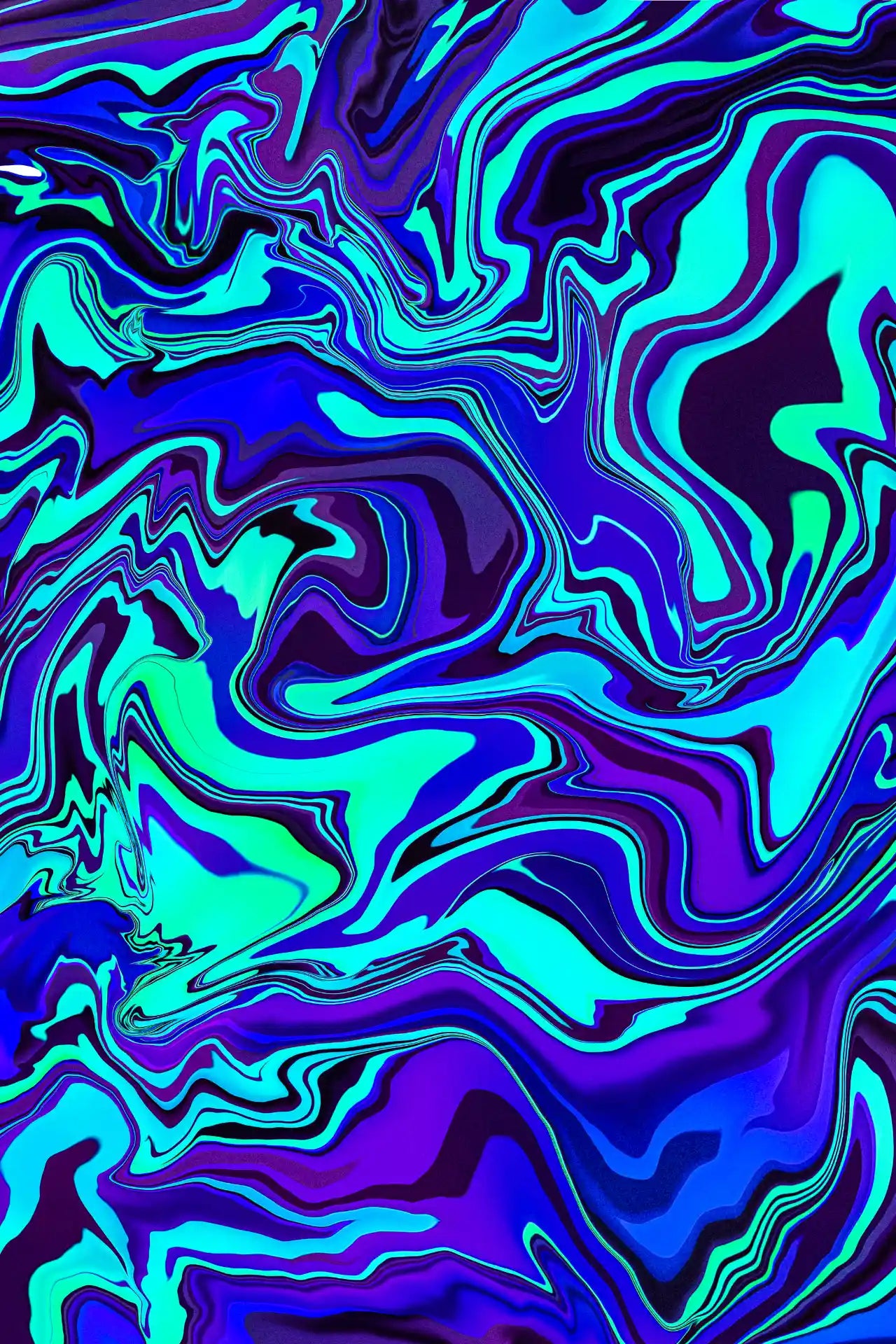 Abstract colorful pattern with swirling blue, green, and purple colors.